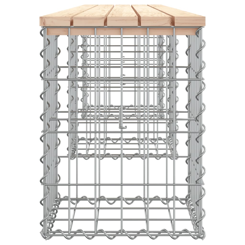 Panca Giardino Design Gabbione 203x31x42 cm Legno Massello Pino - homemem39