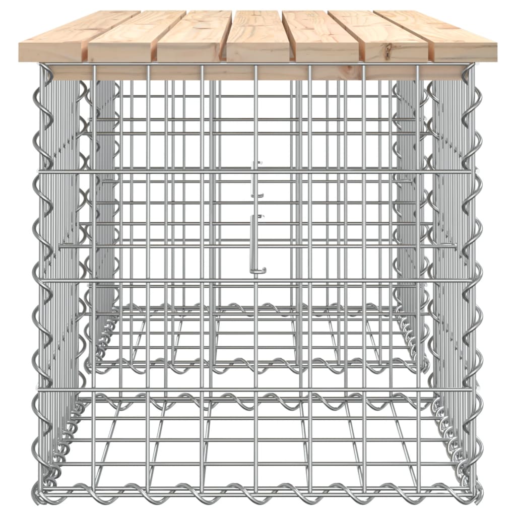 Panca Giardino Design Gabbione 103x44x42 cm Legno Massello Pino - homemem39