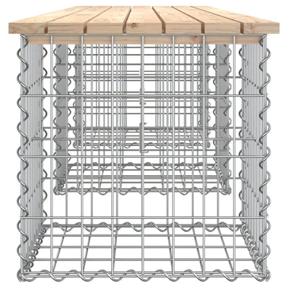 Panca Giardino Design Gabbione 203x44x42 cm Legno Massello Pino - homemem39