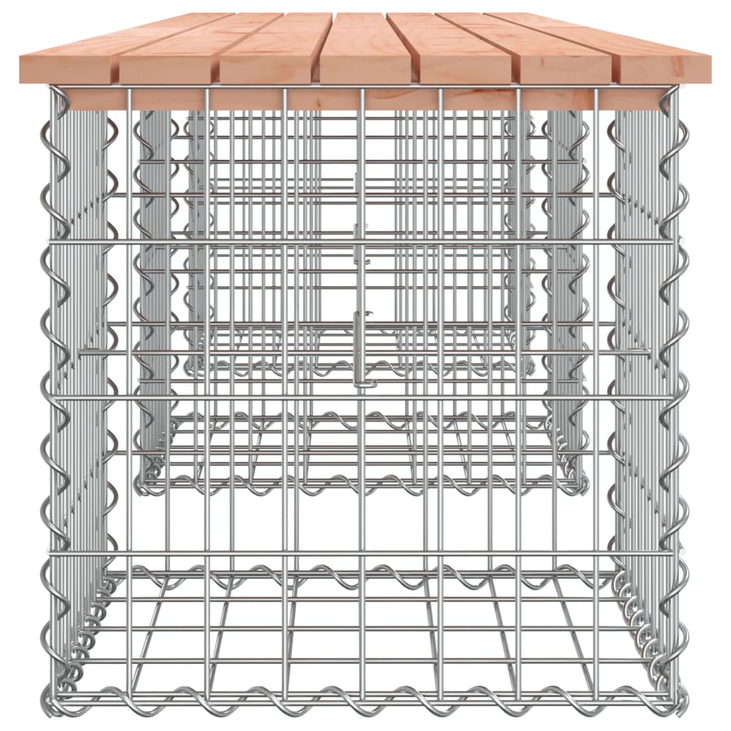 Panca da Giardino Design Gabbione 203x44x42 cm Massello Douglas - homemem39