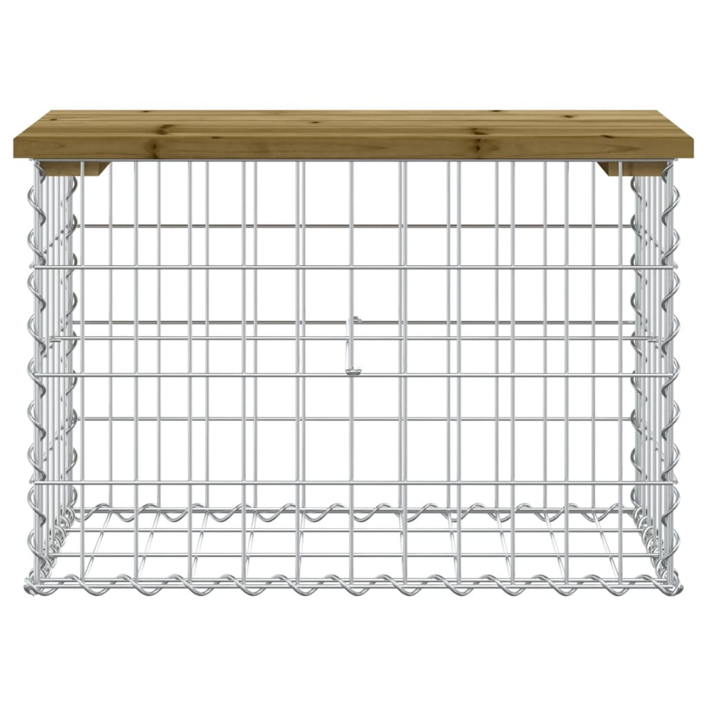 Panca da Giardino Design Gabbione 63x31,5x42 cm Pino Impregnato - homemem39