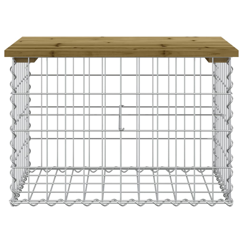 Panca da Giardino Design Gabbione 63x44x42 cm Pino Impregnato - homemem39