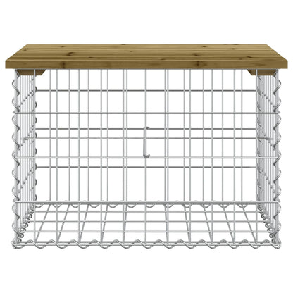 Panca da Giardino Design Gabbione 63x44x42 cm Pino Impregnato - homemem39