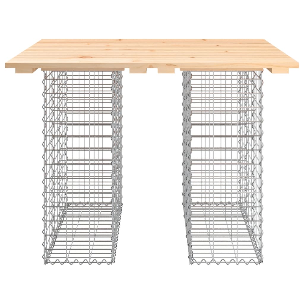 Panca Giardino Design Gabbione 100x102x72cm Legno Massello Pino - homemem39