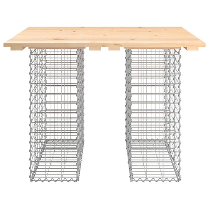 Panca Giardino Design Gabbione 100x102x72cm Legno Massello Pino - homemem39