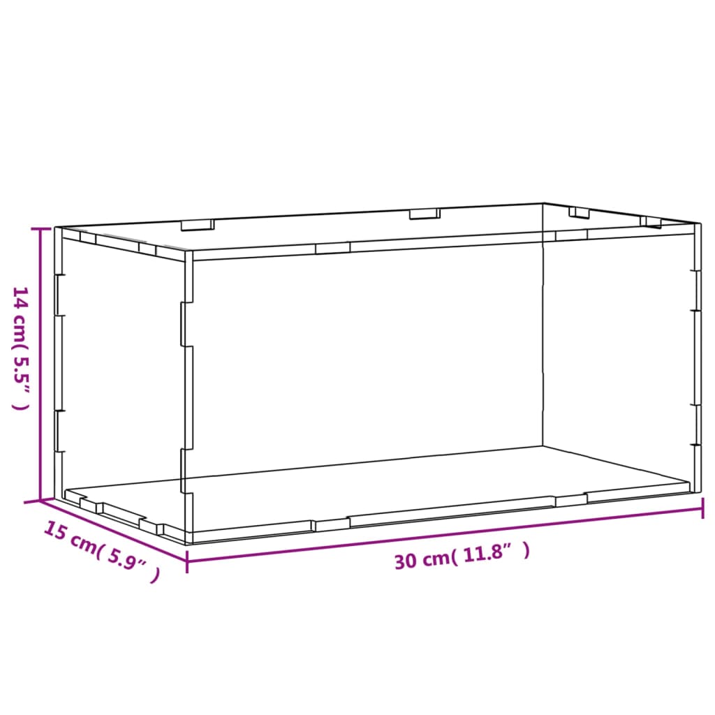 Scatola Espositiva Trasparente 30x15x14 cm in Acrilico - homemem39