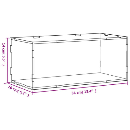 Scatola Espositiva Trasparente 34x16x14 cm in Acrilico - homemem39