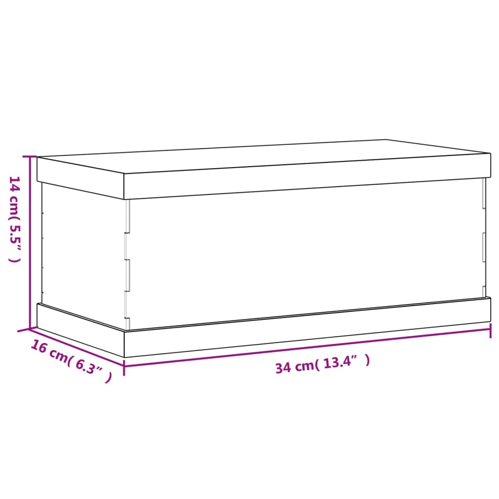 Scatola Espositiva Trasparente 34x16x14 cm in Acrilico - homemem39