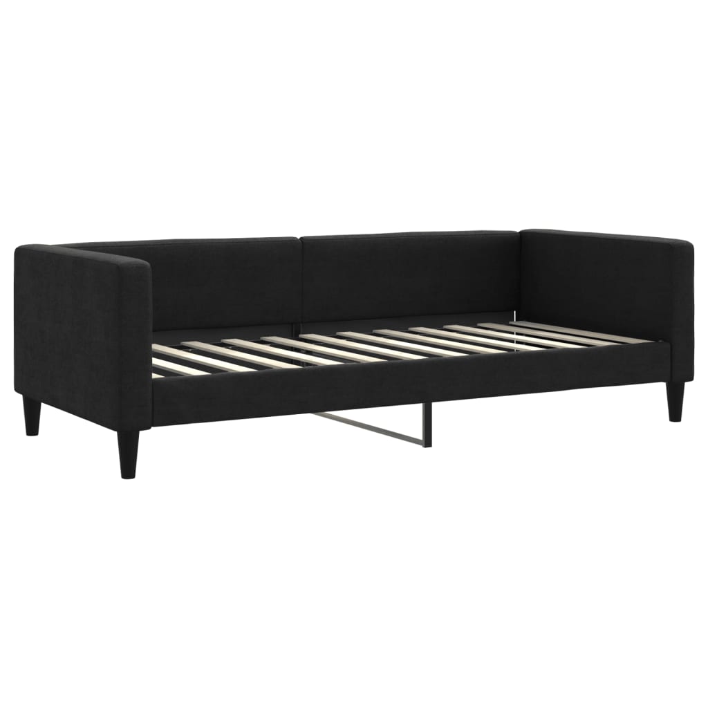 Divano Letto con Materasso Nero 90x200 cm in Tessuto - homemem39