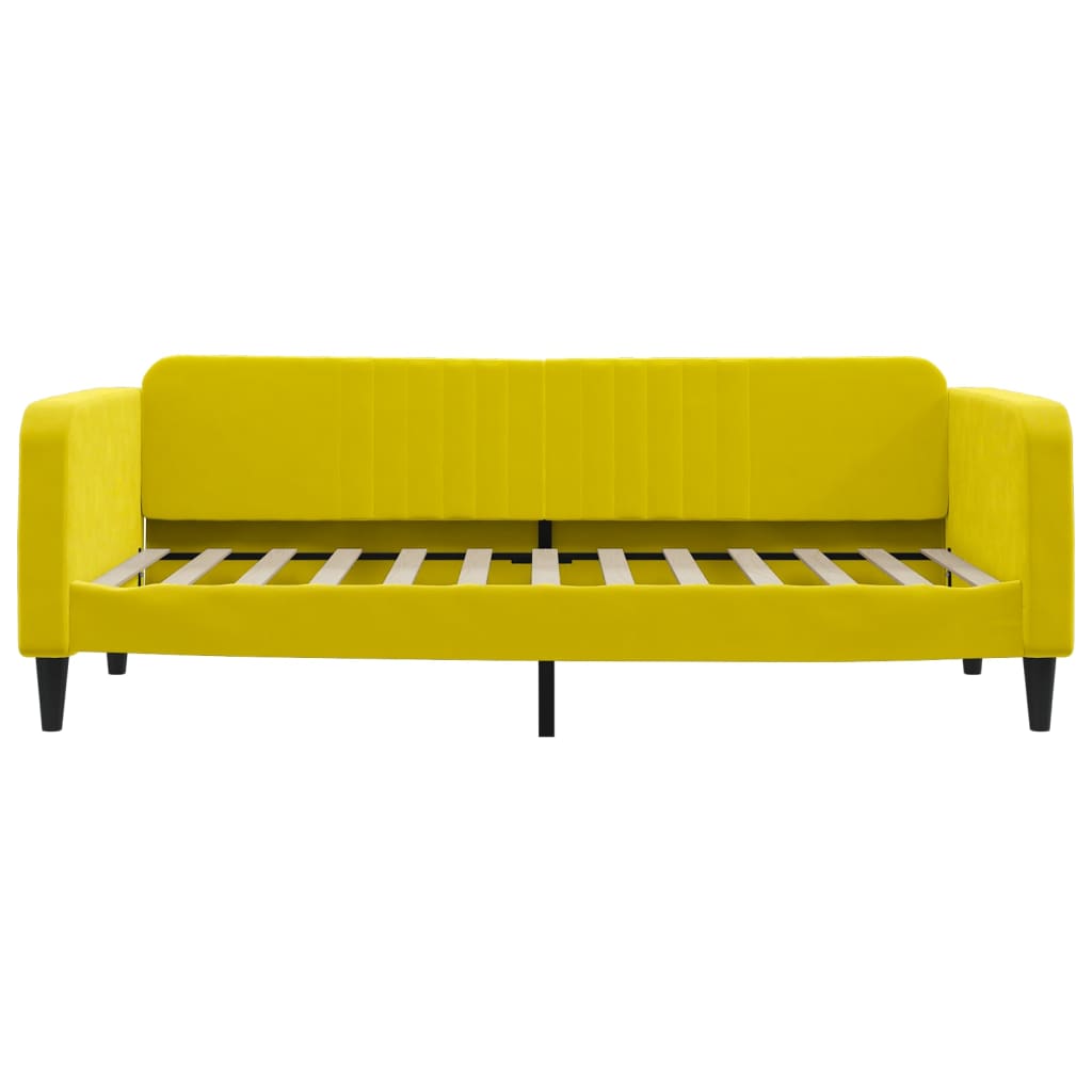 Divano Letto con Materasso Giallo 90x200 cm in Velluto - homemem39