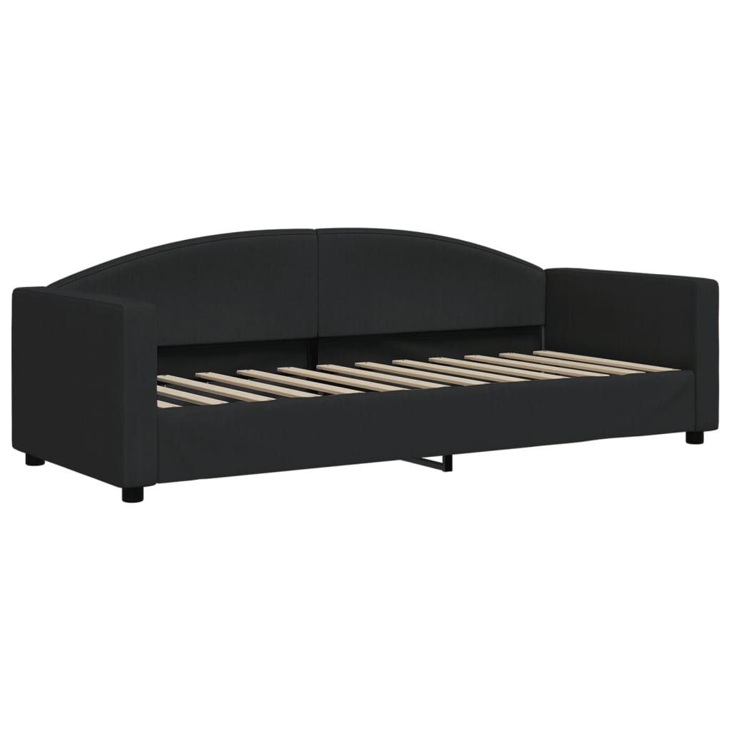 Divano Letto con Materasso Nero 80x200 cm in Tessuto - homemem39