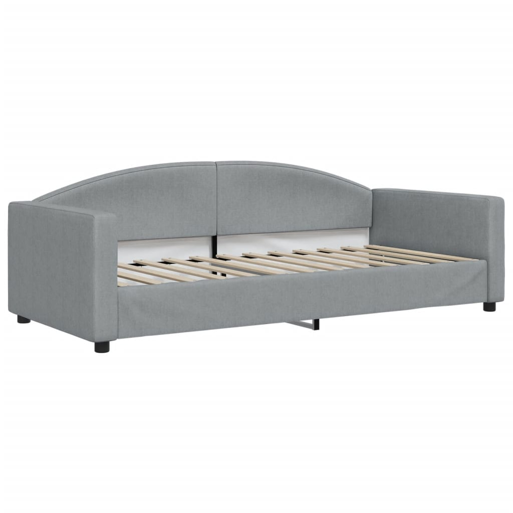 Divano Letto con Materasso Grigio Chiaro 90x200 cm in Tessuto - homemem39