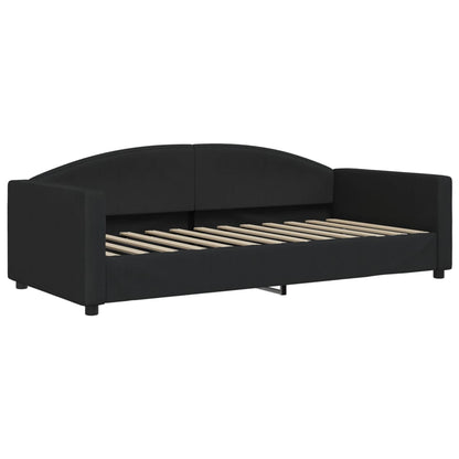 Divano Letto con Materasso Nero 90x200 cm in Tessuto - homemem39