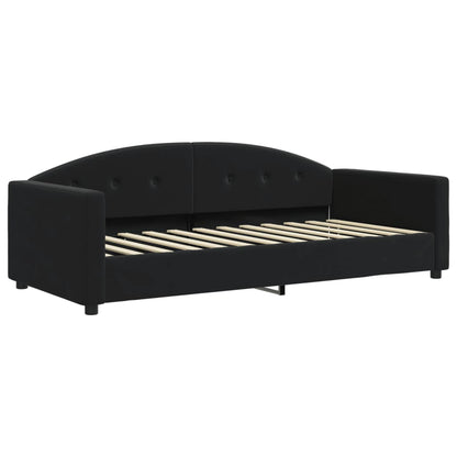 Divano Letto con Materasso Nero 90x200 cm in Velluto - homemem39