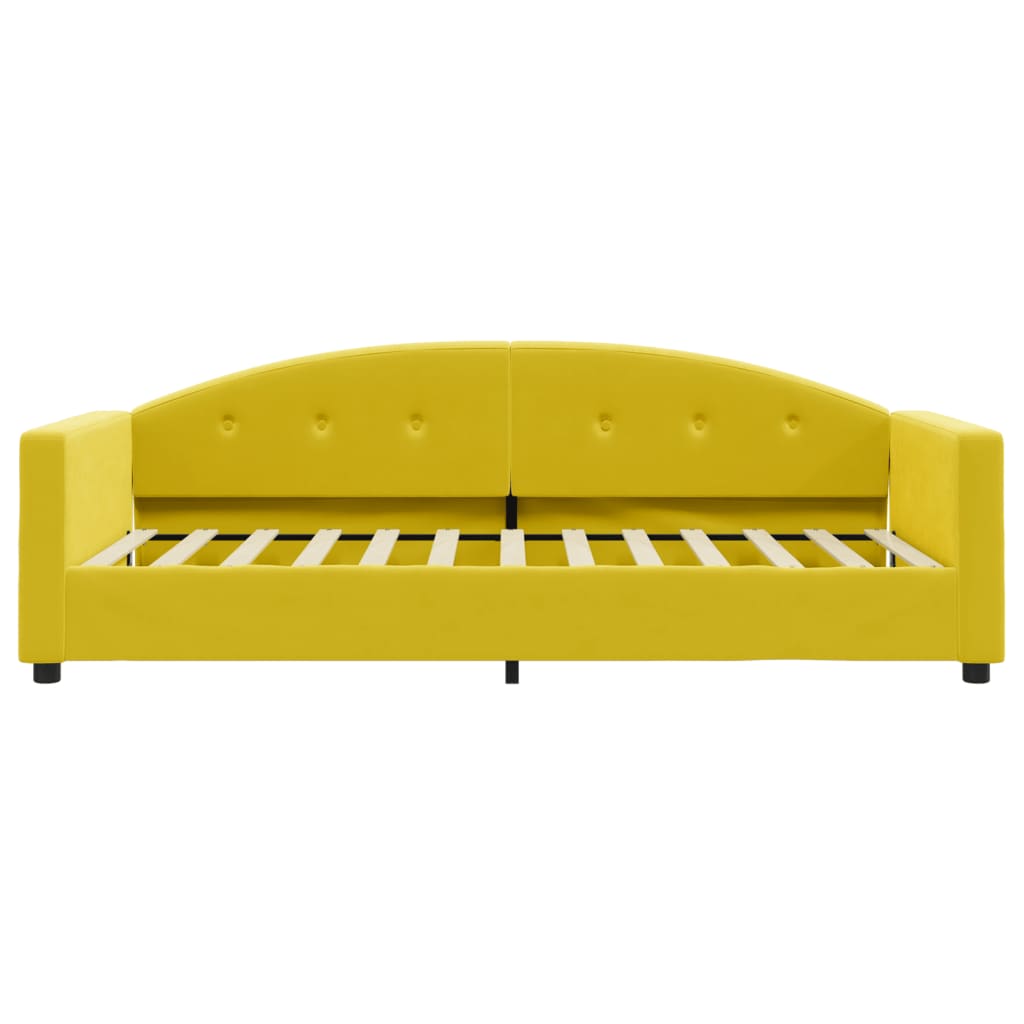 Divano Letto con Materasso Giallo 90x200 cm in Velluto - homemem39