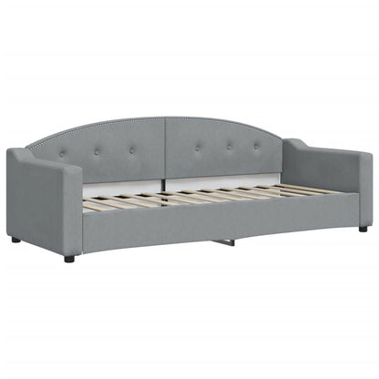 Divano Letto con Materasso Grigio Chiaro 80x200 cm in Tessuto - homemem39