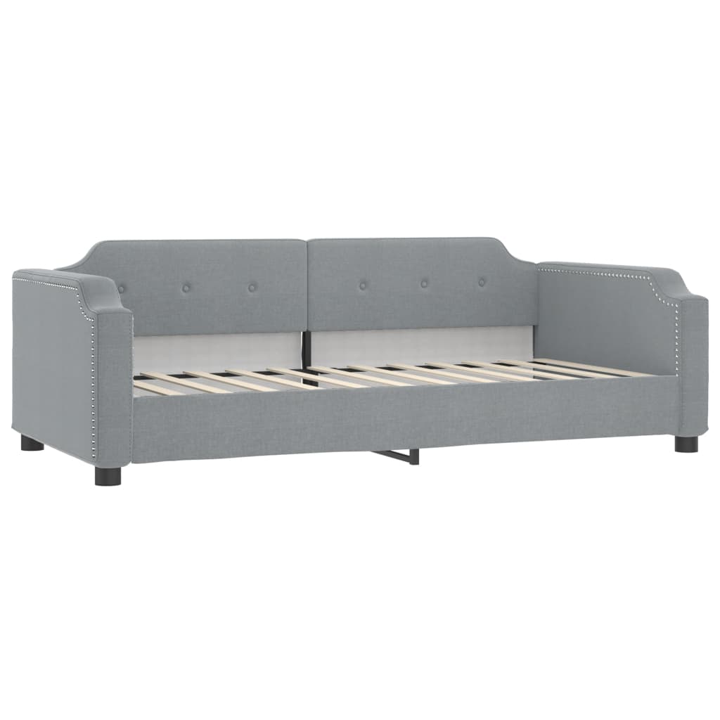 Divano Letto con Materasso Grigio Chiaro 80x200 cm in Tessuto - homemem39