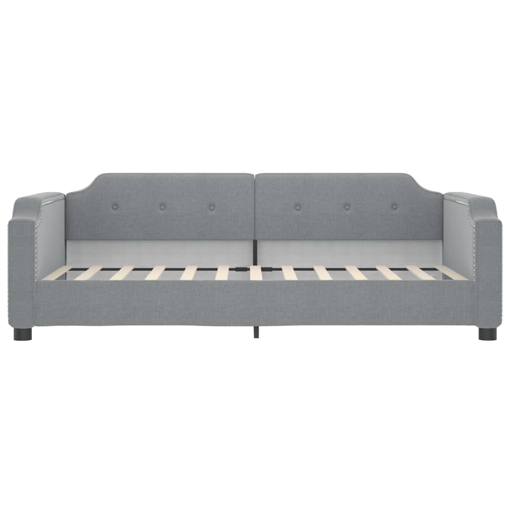 Divano Letto con Materasso Grigio Chiaro 80x200 cm in Tessuto - homemem39