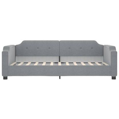 Divano Letto con Materasso Grigio Chiaro 80x200 cm in Tessuto - homemem39