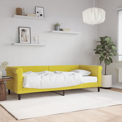 Divano Letto con Materasso Giallo 80x200 cm in Velluto - homemem39