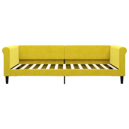 Divano Letto con Materasso Giallo 100x200 cm in Velluto - homemem39