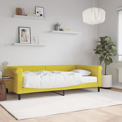 Divano Letto con Materasso Giallo 100x200 cm in Velluto - homemem39