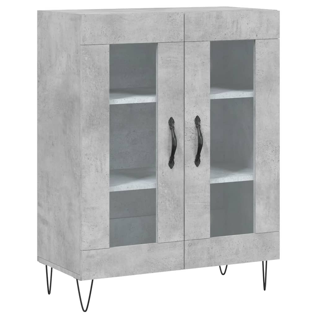 Credenza Grigio Cemento 69,5x34x180 cm in Legno Multistrato - homemem39