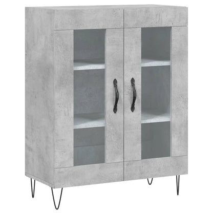 Credenza Grigio Cemento 69,5x34x180 cm in Legno Multistrato - homemem39