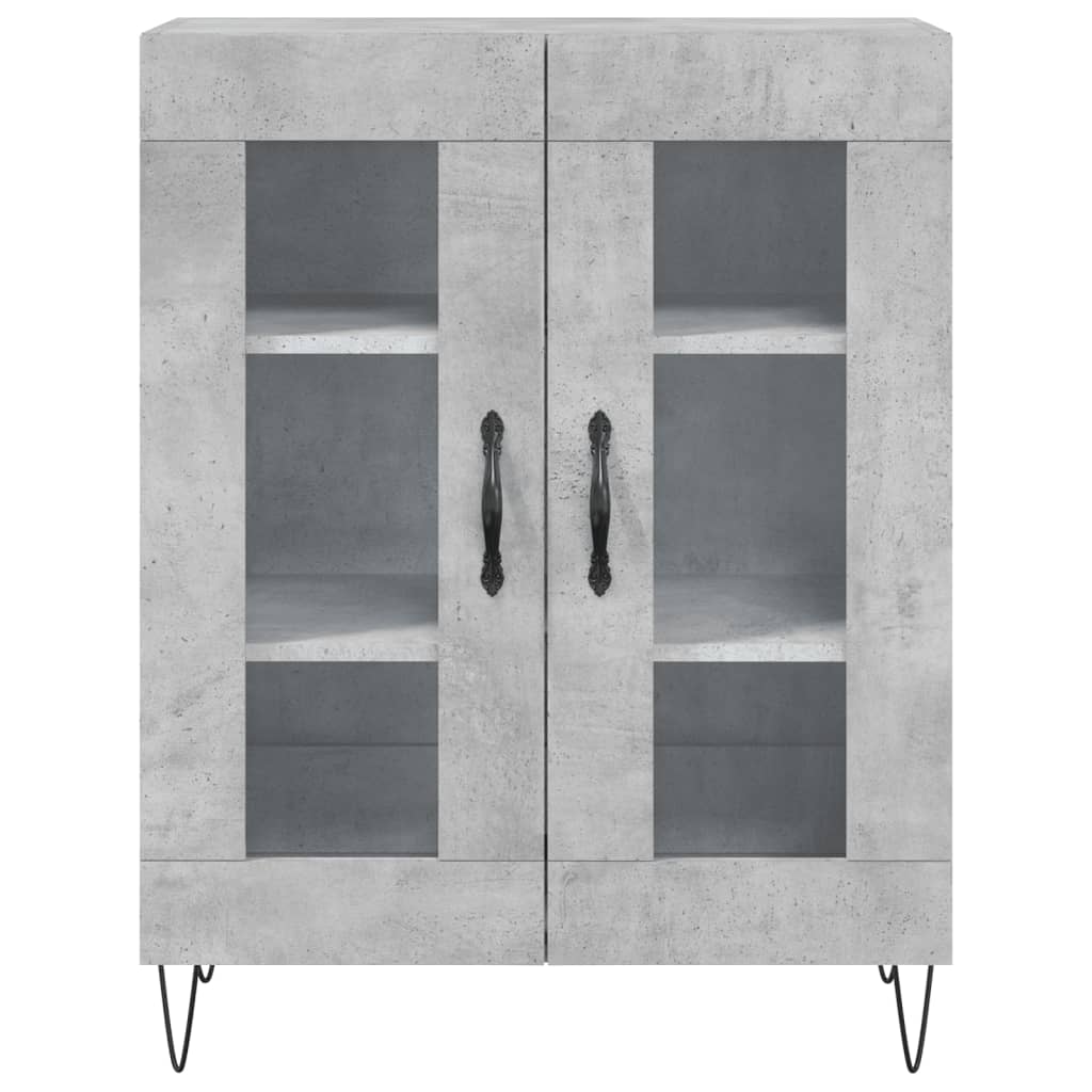 Credenza Grigio Cemento 69,5x34x180 cm in Legno Multistrato - homemem39