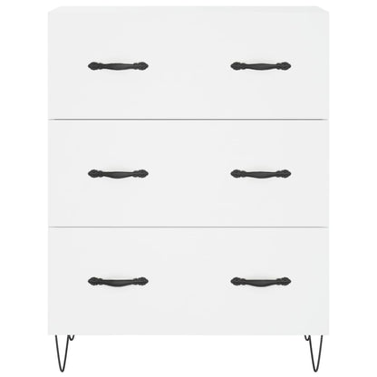 Credenza Bianca 69,5x34x180 cm in Legno Multistrato - homemem39