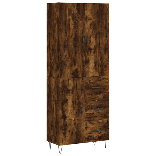 Credenza Rovere Fumo  69,5x34x180 cm in Legno Multistrato - homemem39