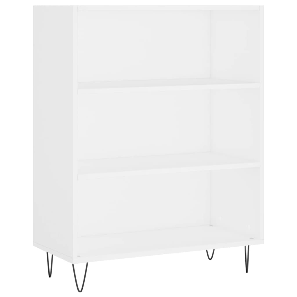 Credenza Bianco Lucido 69,5x34x180 cm in Legno Multistrato - homemem39