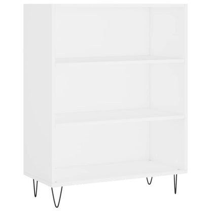 Credenza Bianco Lucido 69,5x34x180 cm in Legno Multistrato - homemem39