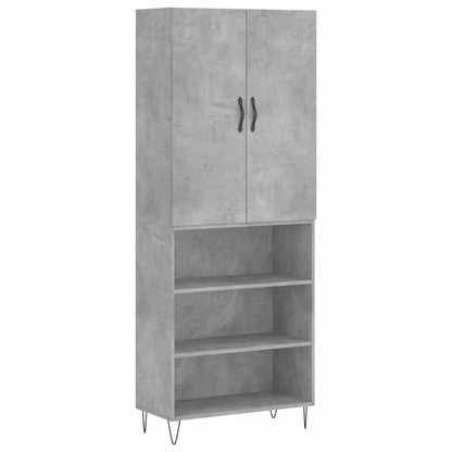 Credenza Grigio Cemento 69,5x34x180 cm in Legno Multistrato - homemem39