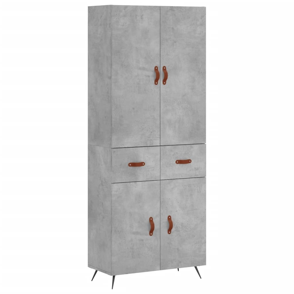 Credenza Grigio Cemento 69,5x34x180 cm in Legno Multistrato - homemem39