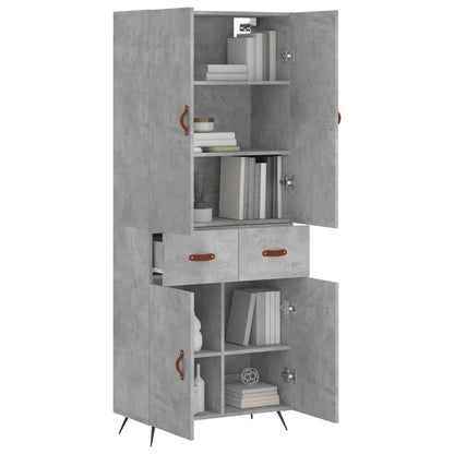 Credenza Grigio Cemento 69,5x34x180 cm in Legno Multistrato - homemem39