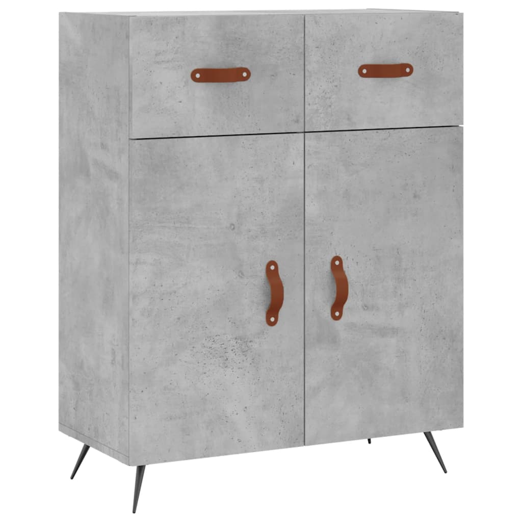 Credenza Grigio Cemento 69,5x34x180 cm in Legno Multistrato - homemem39