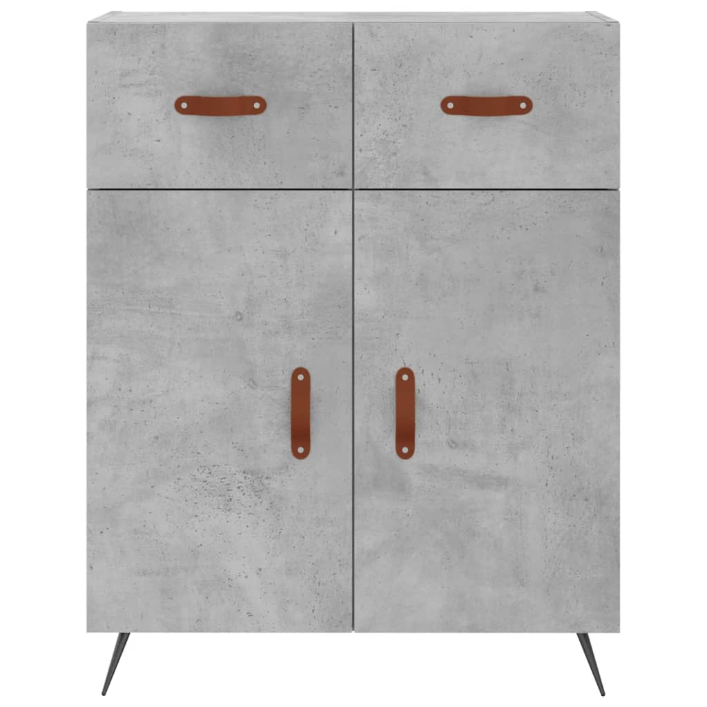 Credenza Grigio Cemento 69,5x34x180 cm in Legno Multistrato - homemem39