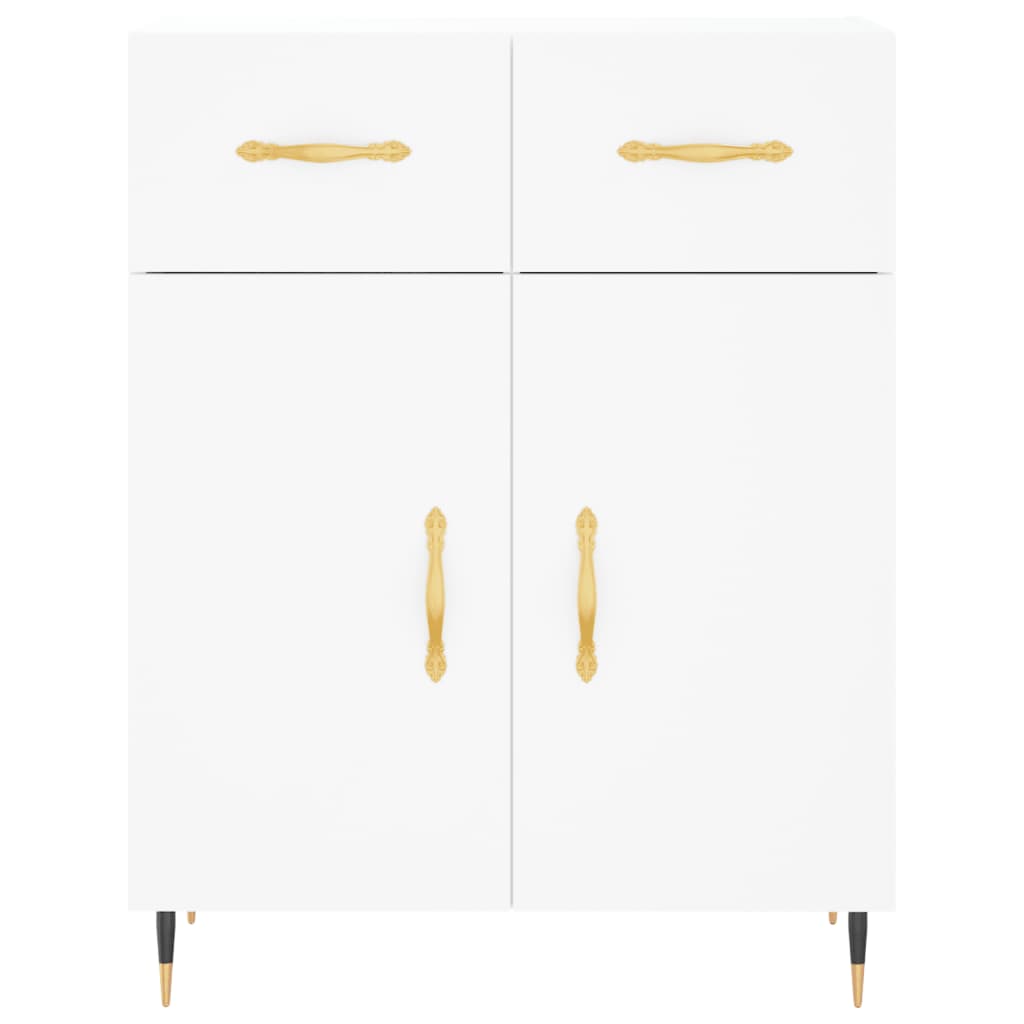 Credenza Bianca 69,5x34x180 cm in Legno Multistrato - homemem39