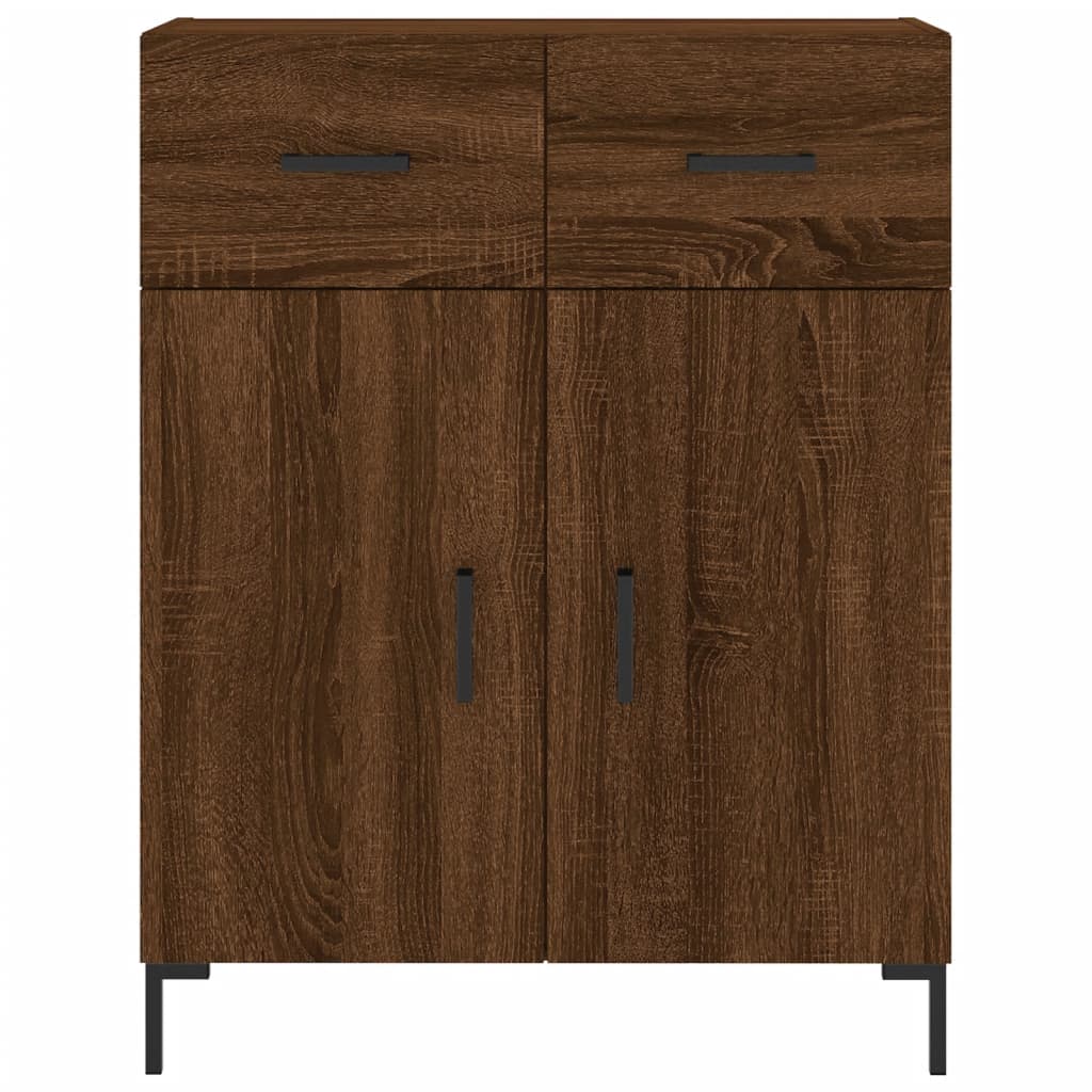 Credenza Rovere Marrone 69,5x34x180 cm in Legno Multistrato - homemem39