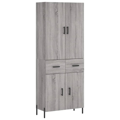 Credenza Grigio Sonoma 69,5x34x180 cm in Legno Multistrato - homemem39