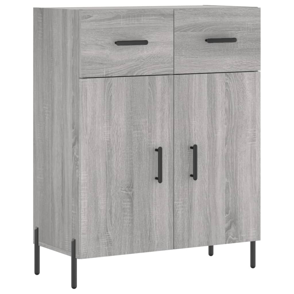 Credenza Grigio Sonoma 69,5x34x180 cm in Legno Multistrato - homemem39