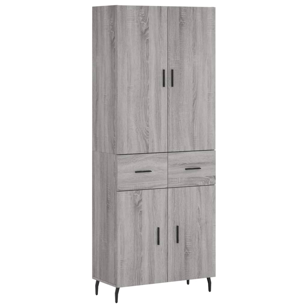 Credenza Grigio Sonoma 69,5x34x180 cm in Legno Multistrato - homemem39