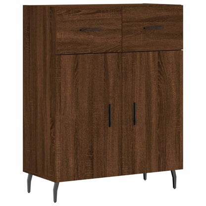 Credenza Rovere Marrone 69,5x34x180 cm in Legno Multistrato - homemem39