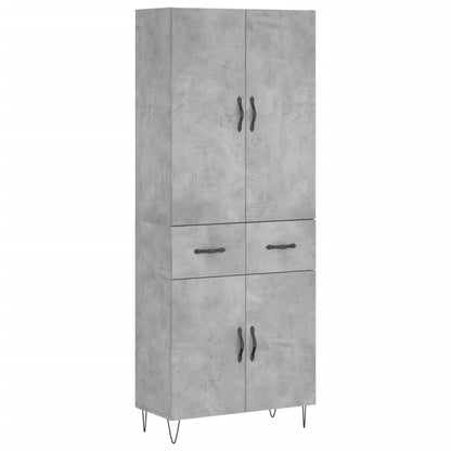 Credenza Grigio Cemento 69,5x34x180 cm in Legno Multistrato - homemem39