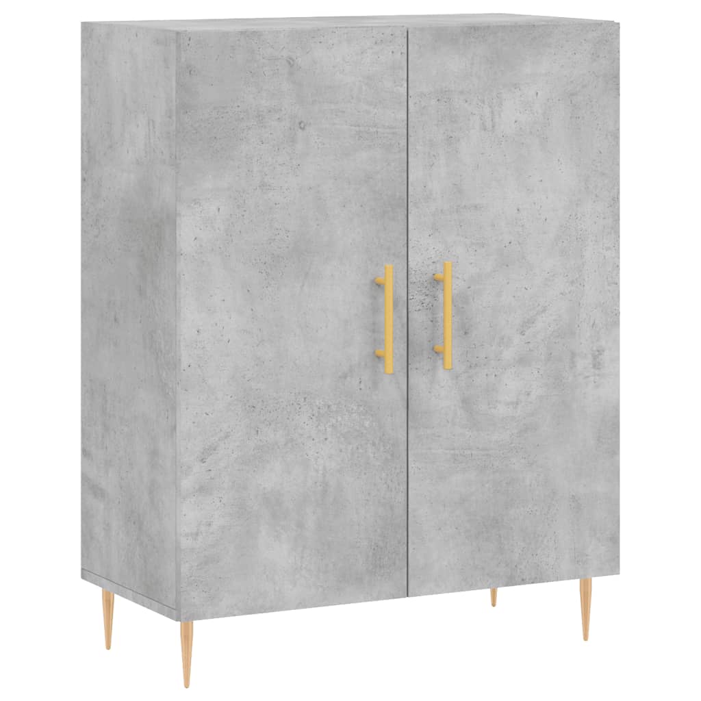 Credenza Grigio Cemento 69,5x34x180 cm in Legno Multistrato - homemem39