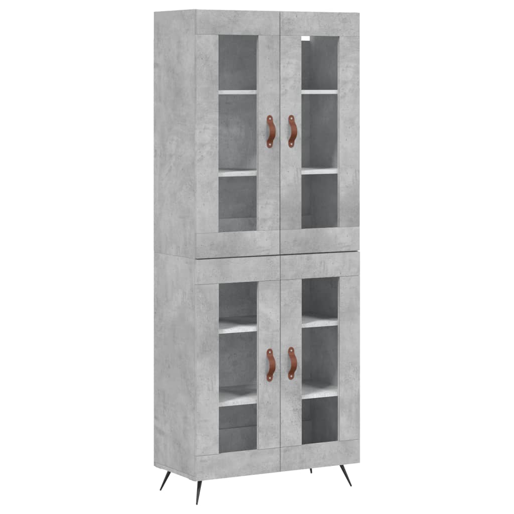 Credenza Grigio Cemento 69,5x34x180 cm in Legno Multistrato - homemem39