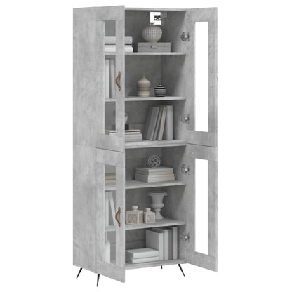 Credenza Grigio Cemento 69,5x34x180 cm in Legno Multistrato - homemem39