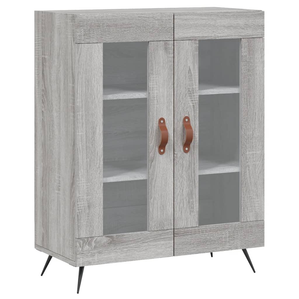 Credenza Grigio Sonoma 69,5x34x180 cm in Legno Multistrato - homemem39