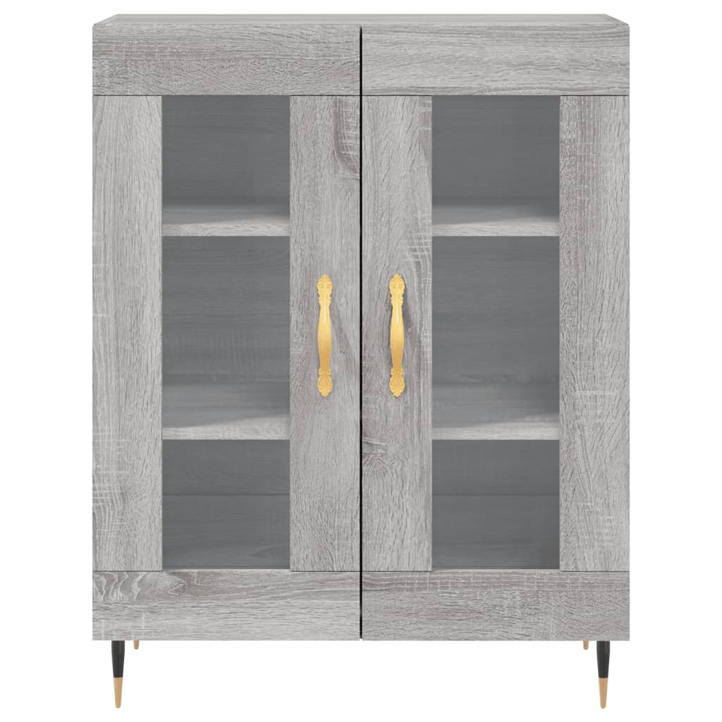 Credenza Grigio Sonoma 69,5x34x180 cm in Legno Multistrato - homemem39